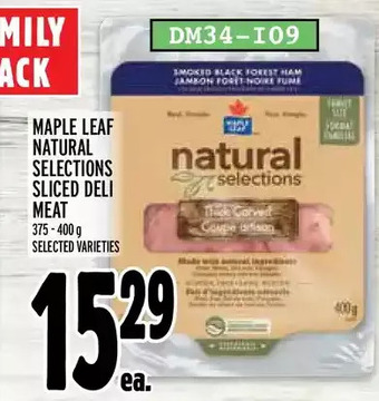 Metro Maple leaf natural selections sliced deli meat offer
