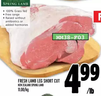 Metro Fresh lamb leg short cut offer