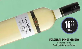 Metro Folonari pinot grigio offer