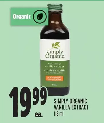 Metro Simply organic vanilla extract offer