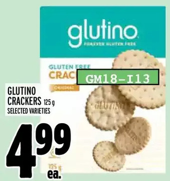 Metro Glutino crackers offer