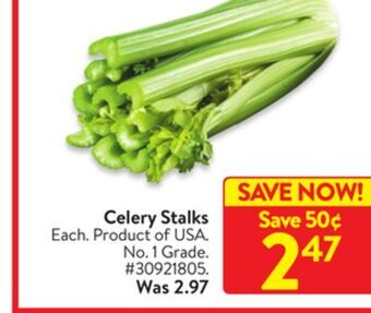 Walmart Celery stalks offer