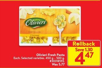 Walmart Olivieri fresh pasta offer