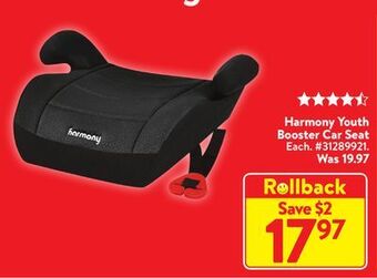 Walmart Harmony youth booster car seat offer