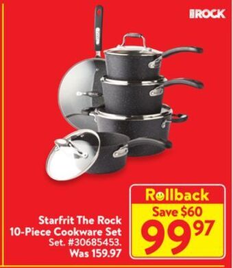 Walmart Starfrit the rock 10-piece cookware set offer