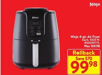 Walmart Ninja 4-qt. air fryer offer
