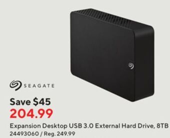 Staples Seagate expansion desktop usb 3.0 external hard drive offer