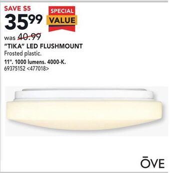 Lowe's Ove tika led flushmount, 11 offer