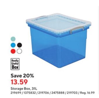 Staples Really useful storage box - 31l offer