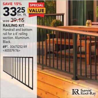 Lowe's Kool-ray railing kit offer