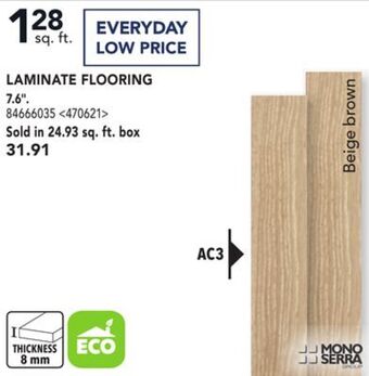 Lowe's Mono serra laminate flooring 7.6 offer