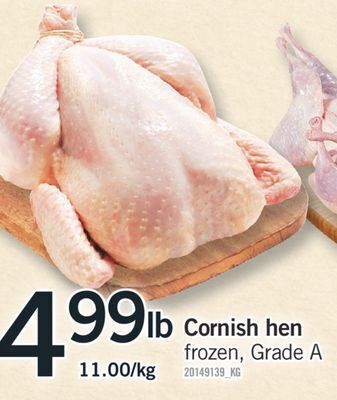 Fortinos Cornish hen offer