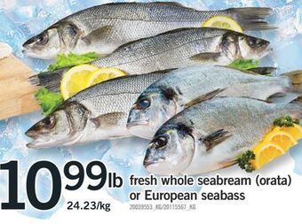 Fortinos Fresh whole seabream (orata) or european seabass offer