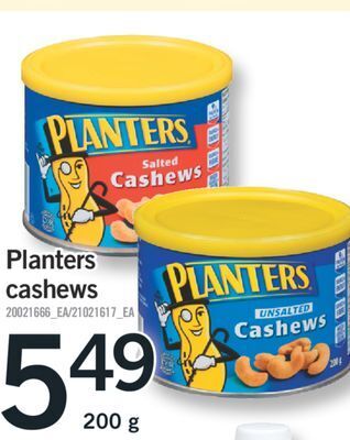Fortinos Planters cashews, 200 g offer