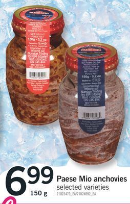 Fortinos Paese mio anchovies, 150 g offer