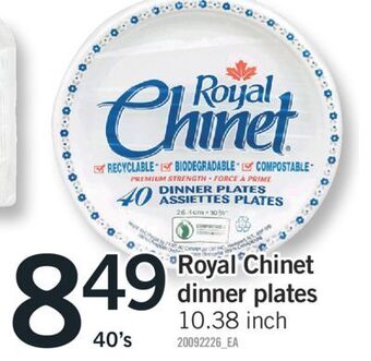 Fortinos Royal chinet dinner plates offer