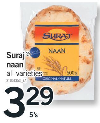 Fortinos Suraj® naan, 5's offer