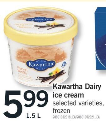Fortinos Kawartha dairy ice cream, 1.5 l offer