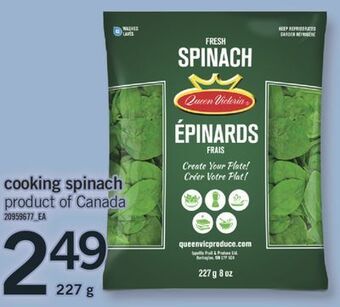 Fortinos Cooking spinach, 227 g offer