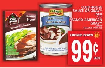 Food Basics Club house sauce or gravy mix or franco-american gravy offer