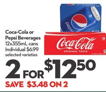 Longo's Coca-cola or pepsi beverages offer