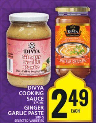 Food Basics Divya cooking sauce or ginger garlic paste offer