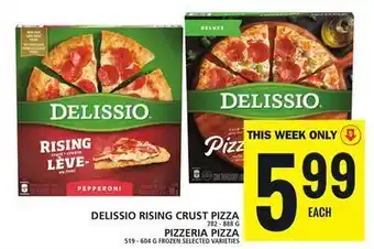 Food Basics Delissio rising crust pizza offer