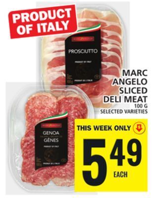 Food Basics Marc angelo sliced deli meat offer