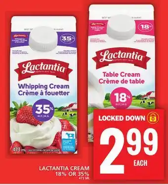 Food Basics Lactantia cream 18% or 35% offer