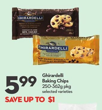 Longo's Ghirardelli baking chips offer