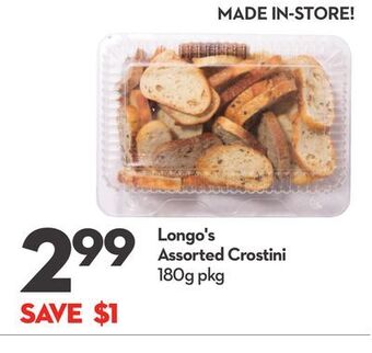 Longo's Longo's assorted crostini offer
