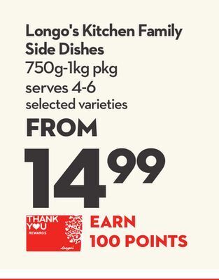 Longo's Longo's kitchen family side dishes offer