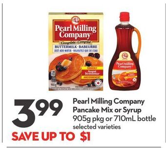Longo's Pearl milling company pancake mix or syrup offer