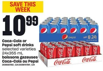 Independent Grocer Coca-cola or pepsi soft drinks, 24x355 ml offer