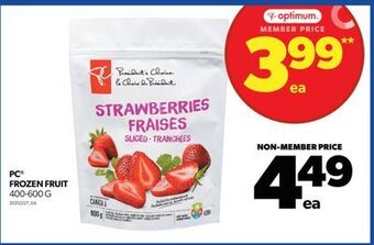 Real Canadian Superstore Pc® frozen fruit, 400-600 g offer