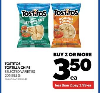 Real Canadian Superstore Tostitos tortilla chips, 205-295 g offer