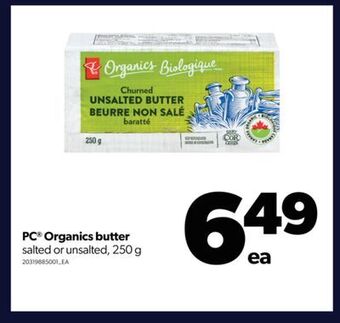 Real Canadian Superstore Pc® organics butter, 250 g offer