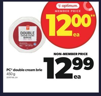 Real Canadian Superstore Pc® double cream brie, 450 g offer