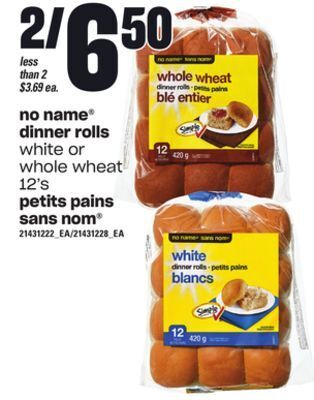 Independent Grocer No name® dinner rolls, 12's offer