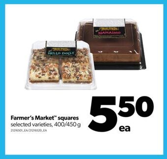 Real Canadian Superstore Farmer's market™ squares, 400/450 g offer