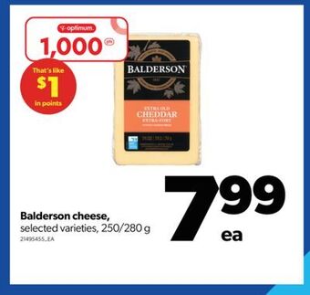 Real Canadian Superstore Balderson cheese, 250/280 g offer
