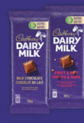 Real Canadian Superstore Cadbury dairy milk bars, 100g offer