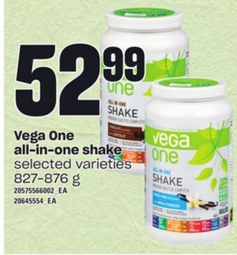 Loblaws Vega one all-in-one shake, 827-876 g offer