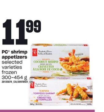 Loblaws Pc® shrimp appetizers, 300-454 g offer