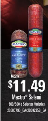Loblaws Mastro® salami 300/600 g offer