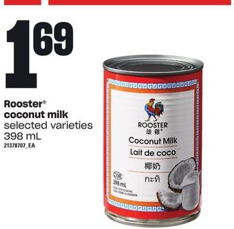 Loblaws Rooster coconut milk, 398 ml offer