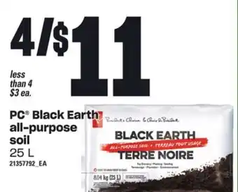Loblaws Pc® black earth all-purpose soil, 25 l offer