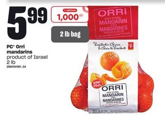 Loblaws Pc® orri mandarins, 2 lb bag offer