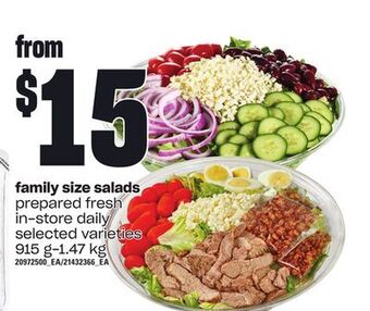 Loblaws Family size salads offer