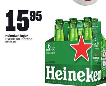 Loblaws Heineken lager, 6x330 ml bottles offer